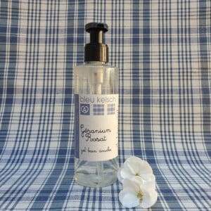 Flacon de gel bain douche ingrédients naturels fabriqué en Alsace