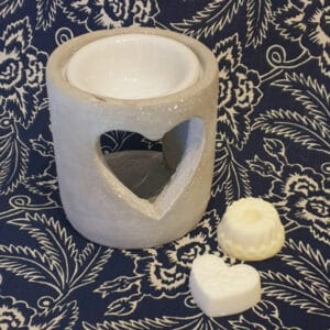 Brule parfum en beton brut et fondants de cire parfumés