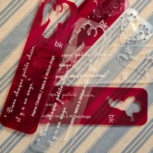 MARQUE PAGE EN PLEXIGLAS